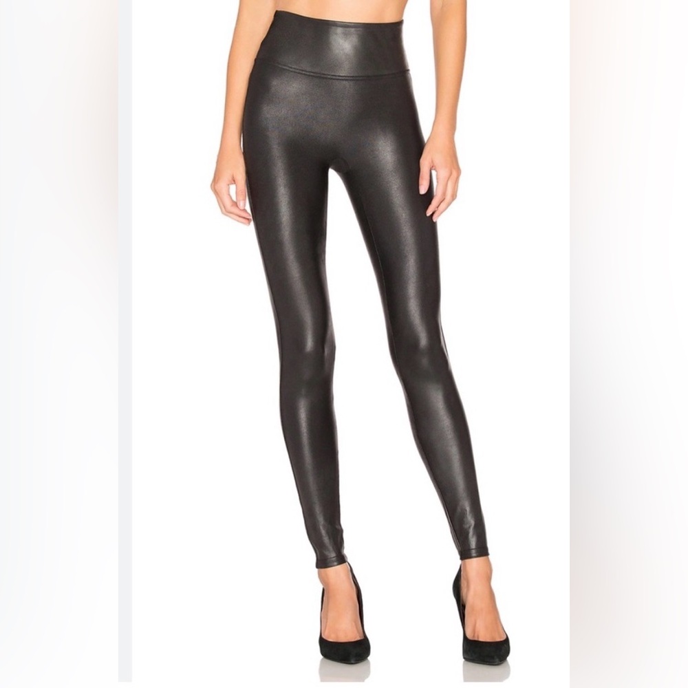 SPANX faux leather Black Leggings